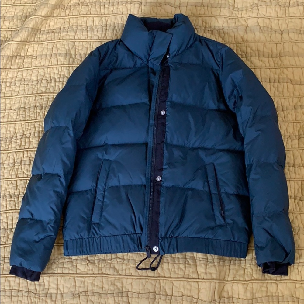 COPY - Athleta responsible down bomber jacket.
